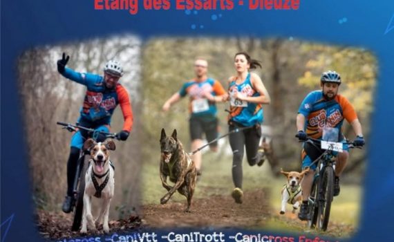 Affiche GPF Canicross SCC - 8 & 9 mars 2025 - Etang des Essarts - Dieuze - Canicross, canivtt, canitrott, canicross enfant